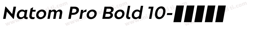 Natom Pro Bold 10字体转换